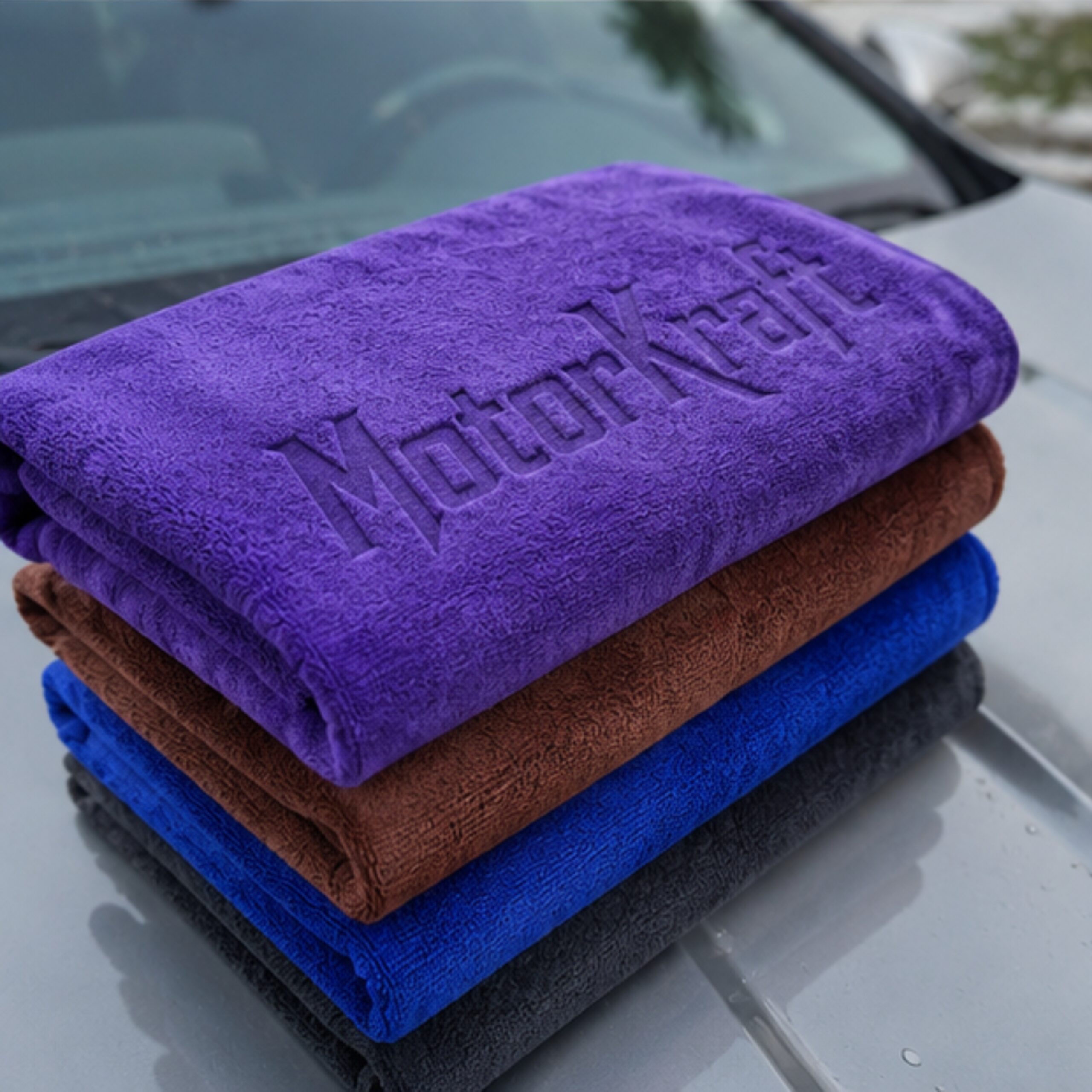 MotorKraft™ | The Boss Series Microfiber Cleaning Cloths | 40x60cm, 400GSM, Pack of 4 | Double Layered - Image 4