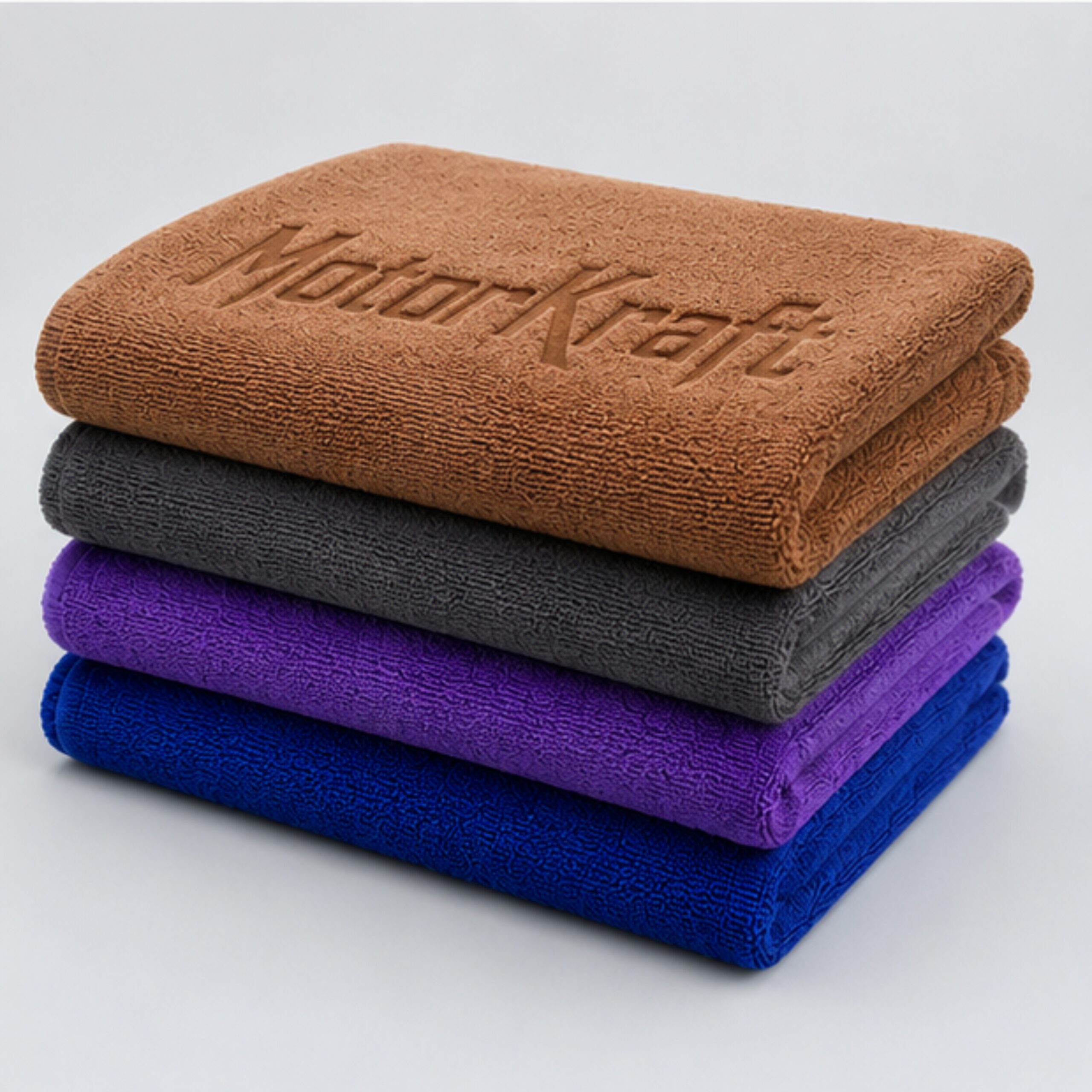 MotorKraft™ | The Boss Series Microfiber Cleaning Cloths | 40x60cm, 400GSM, Pack of 4 | Double Layered